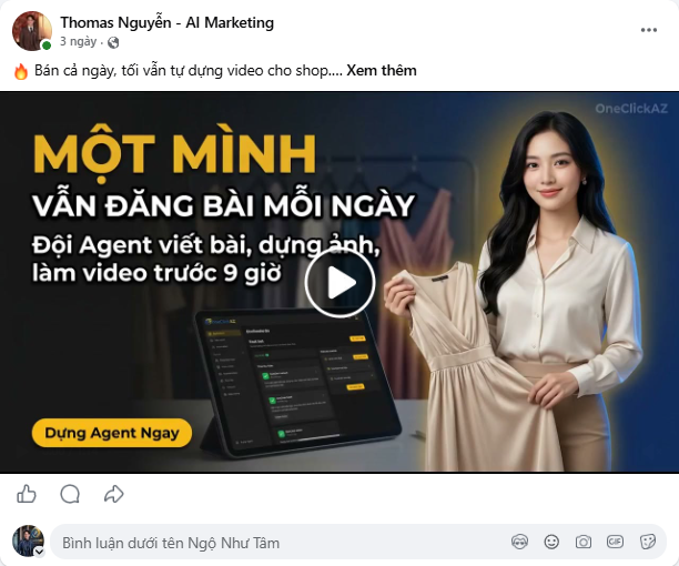 Bài video ngang tự đăng